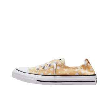 Converse Chuck Taylor All Star Slip On De Lona Anti-Slip Wear-Resistant Low-Top Canvas Shoes Women's Yellow White