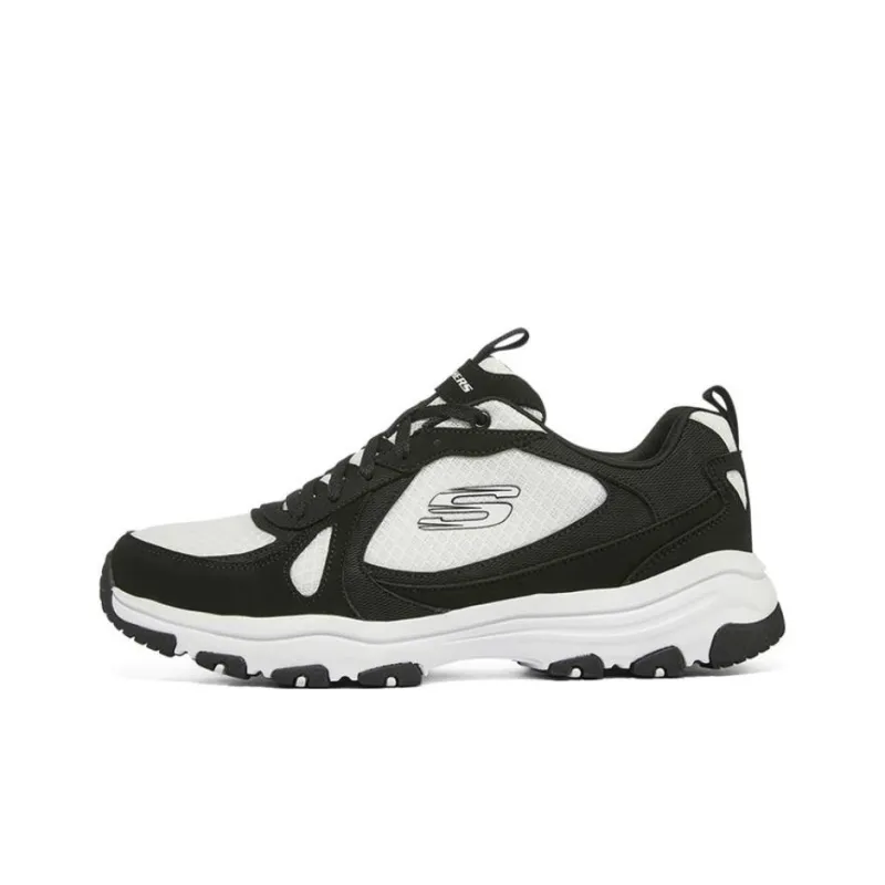 Skechers I Conik Cushioning Abrasion Resistant Breathable Low Top Casual Shoes Men's Black White-0