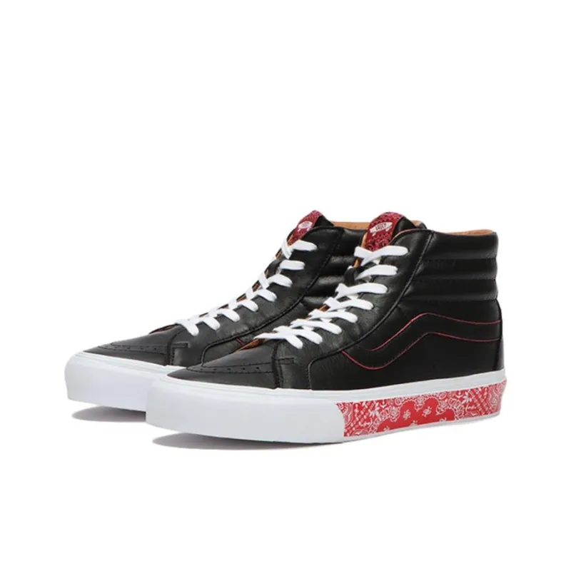 Vans Sk8 Hi Reissue Lx 'Bandana Black Racing Red'-2