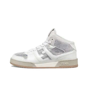 FENDI Match Stylish Skateboarding Shoes Men's White