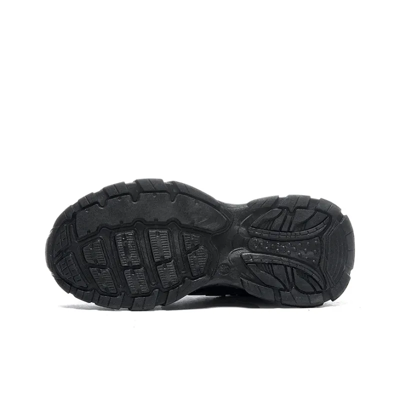 Warrior Wear Resistant Breathable Slip Resistant Low Top Chunky Sneakers Women's Phantom Black-4