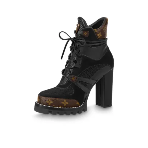 LOUIS VUITTON LV Trail Ankle Boots Women's Black/Brown