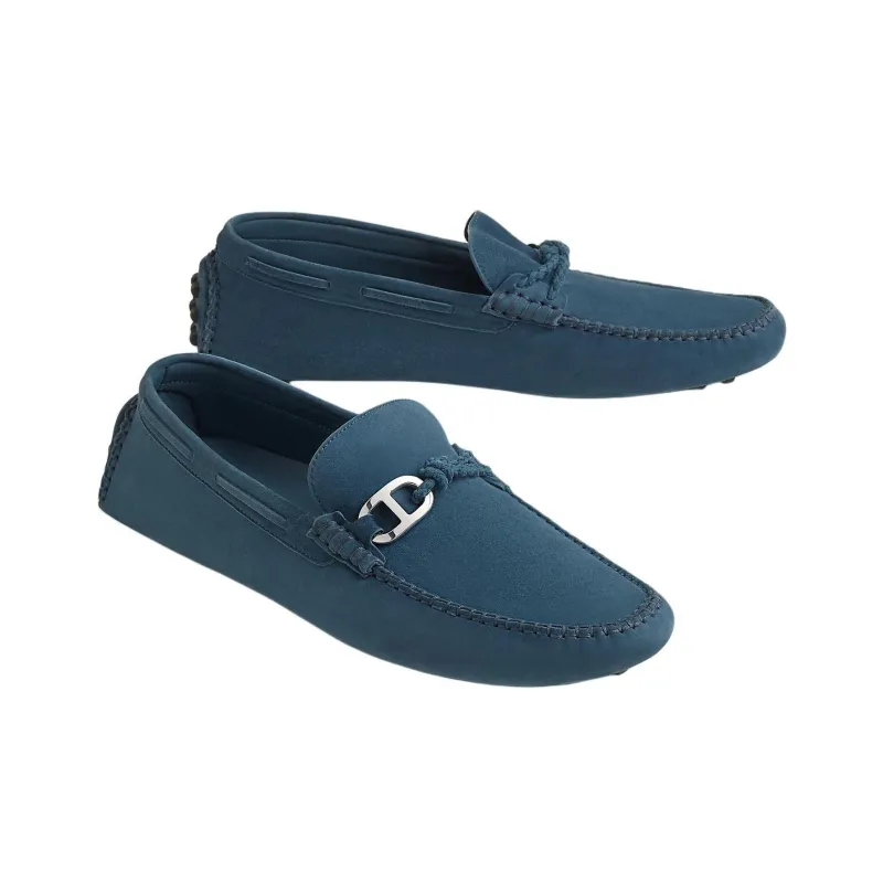 HERMES Alessandro Beanie Shoes Men's Blue-2