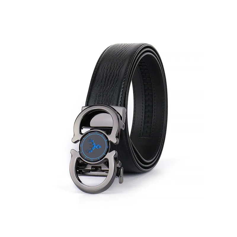 PISHUSHU Business Casual Commute Tricolor Optional Cow Leather Leather Belts Men's Width  3.5cm-2