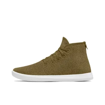 Allbirds Tree Toppers Anti-Slip Wear-Resistant High-Top Skateboard Shoes Women's African Savannah Green