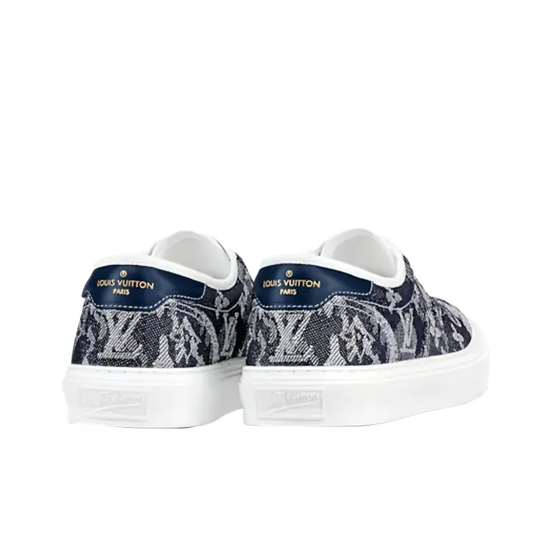 LOUIS VUITTON Trocadero Low Top Stylish Skateboarding Shoes Men's Blue-3