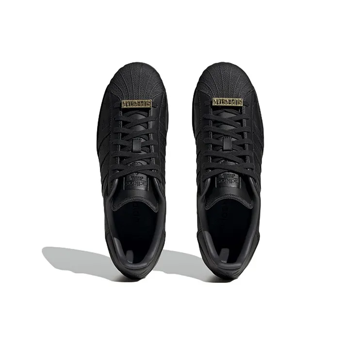 Adidas Superstar 'Allover Debossed Trefoils Black'-4