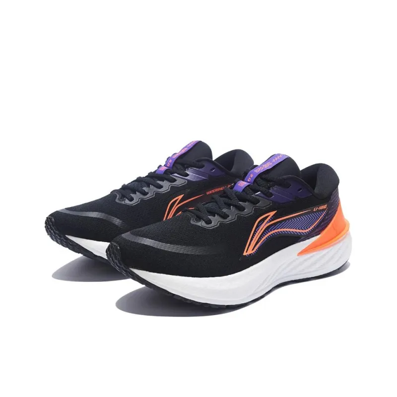 LiNing YueYing 2.0 Cushioning Rebound Reflective Low-Top Running Shoes Black Purple Orange-2