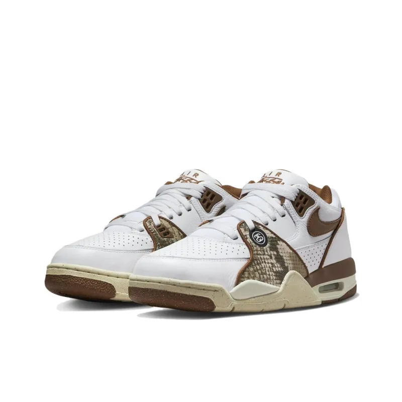 Nike Air Flight '89 Low X Stüssy White And Pecan-2