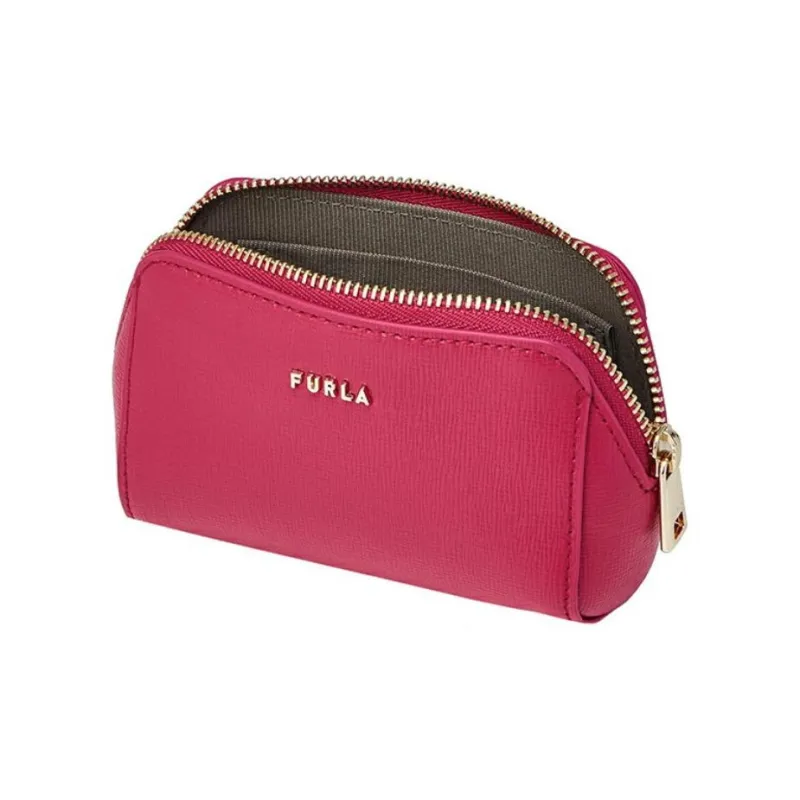 Furla Electra Layered Cow Leather Clutch Women's Pink-1