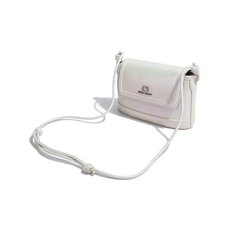 MESUCA Kitty Series PU With Synthetic Leather Crossbody Bag Small Size Women's Black/White/Ecru-4