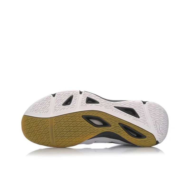 LiNing Cloud Motion Slip Resistant Lightweight Abrasion Resistant Low Top Badminton Shoes Men's White-4
