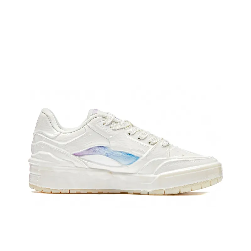 LiNing RSR 101 Low Top Skateboard Shoes Women's Mist White-1