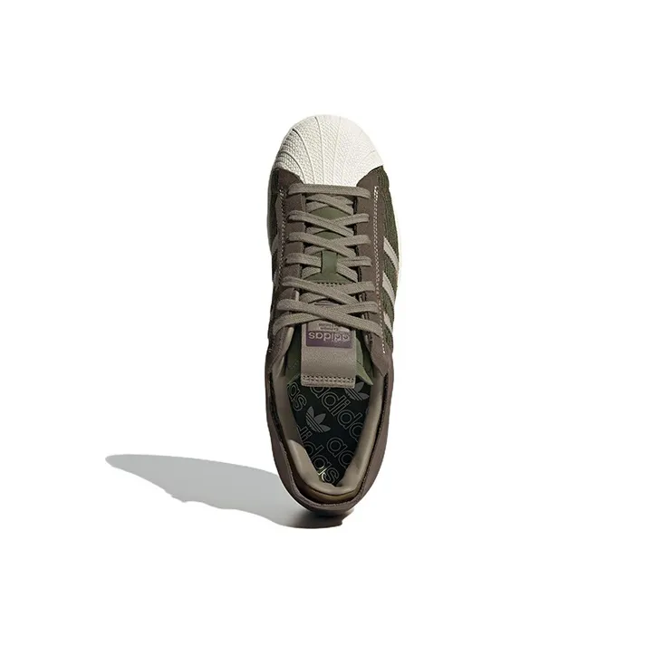Adidas Originals Superstar Shoes Canvas 'Black Gum'-4