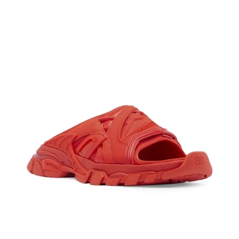 Balenciaga Abrasion Resistant Slide Slippers Men's Red-2