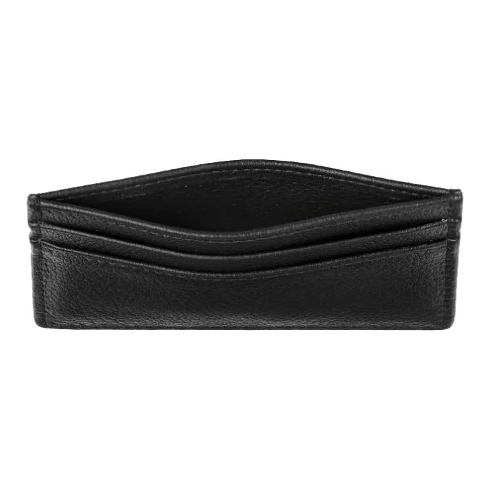 GUCCI Leather Card Holder Wallet Regular Unisex Black-3