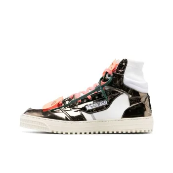 OFF WHITE 3.0 Off Court High Top Sneakers White Gunmetal
