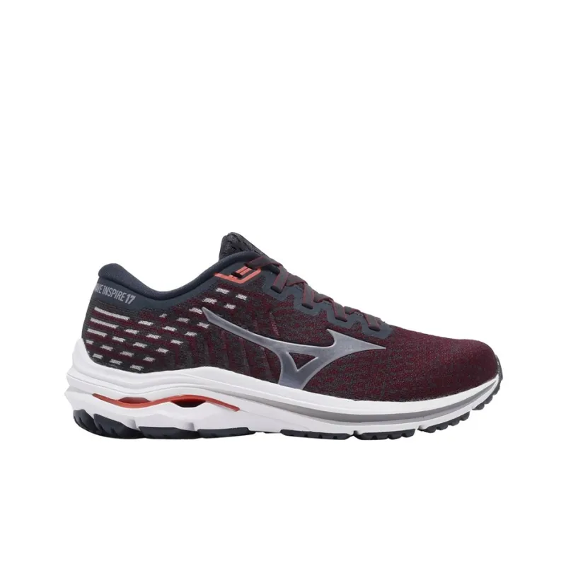 Mizuno Wave Inspire 17 Waveknit Wide 'Dark Red' Women's-1