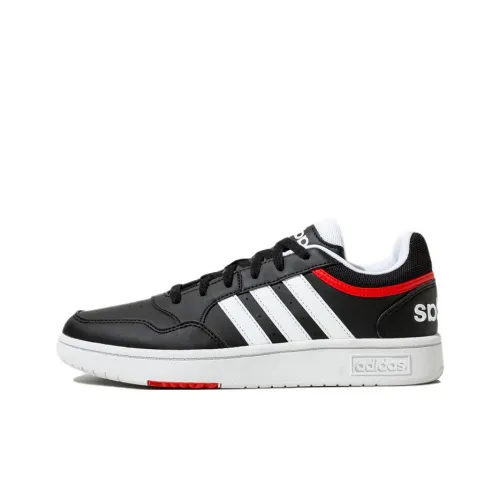 Adidas Neo Hoops 3.0 Skateboard Shoes Men Low-Top Black/White/Red