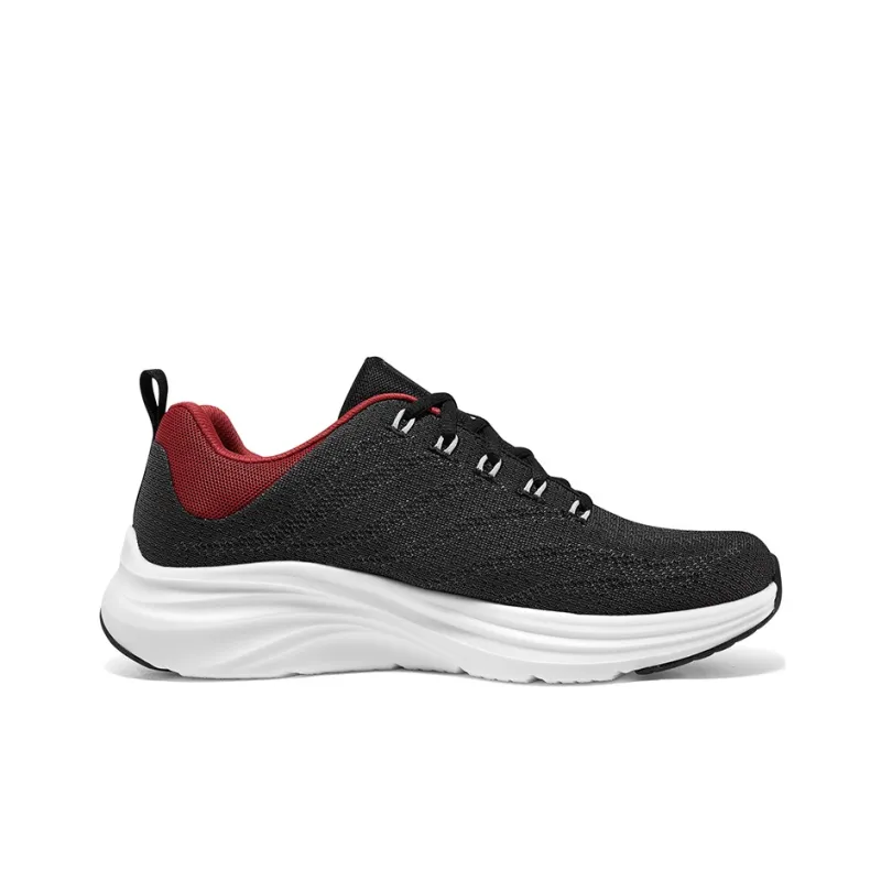 Skechers Vapor Foam Cloud Trace Anti Slip Wear Resistant Low Top Casual Shoes Men's Black Red-1