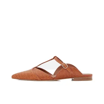 Malone Souliers Imogen Wrap-toe Slippers Women's Brown