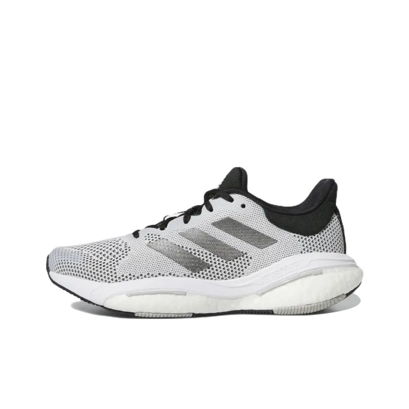 Adidas Solar Glide 5 Anti-Slip And Wear-Resistant Breathable Low-Top Running Shoes Women's Gray Black-0