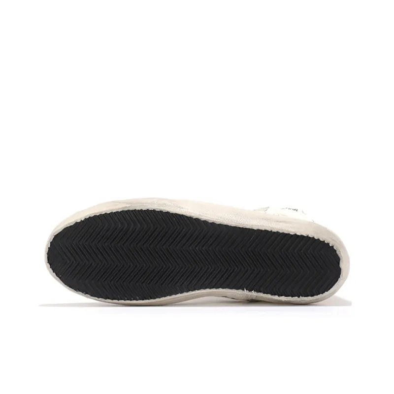 Golden Goose Francy High-Top Stylish Skateboarding Shoes Men's White Vintage Version-4