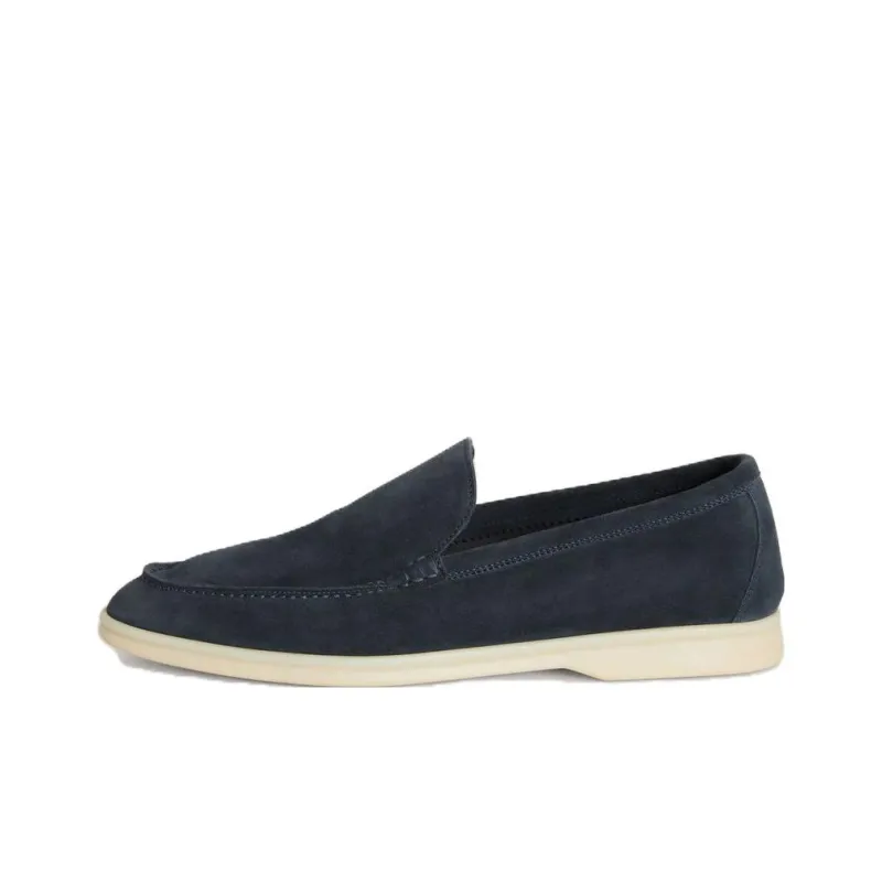 Loro Piana Summer Walk Loafers Men's Gray-0