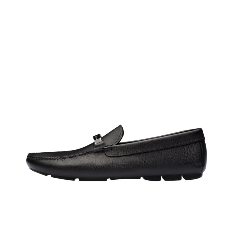 PRADA Logo Plaque Loafers-0