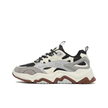FILA Tiny Rumble Anti Slip Wear Resistant Low Top Casual Shoes Unisex Black Gray Korean Style