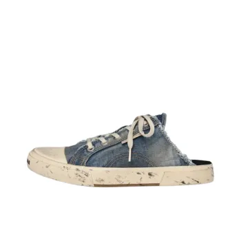 Balenciaga Paris Distressed Denim Mule 'Blue' Women's