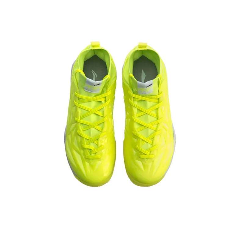 LiNing Frontier Shadow Pro3.0 Cushioning Slip Resistant Lightweight Rebound High Top Badminton Shoes Neon Bright Green-3