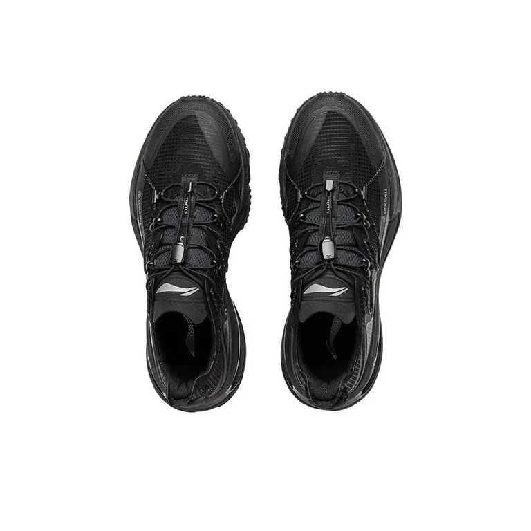 LiNing Yijie Durable Breathable Low Top Running Shoes Black-2