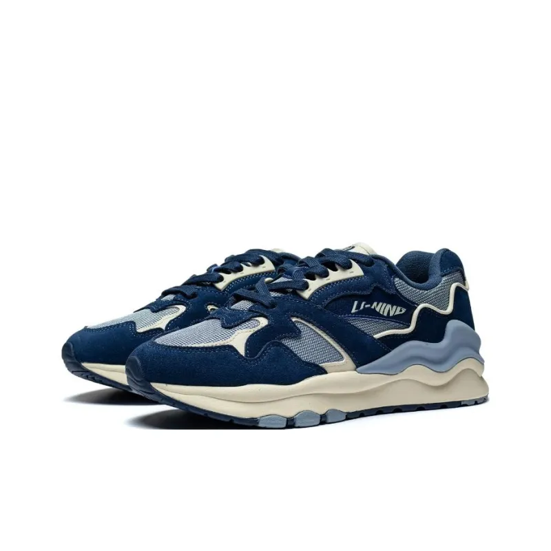 LiNing 001 Mountain Sea Anti Slip Wear Resistant Low Top Casual Shoes Men's Blue Gray-2