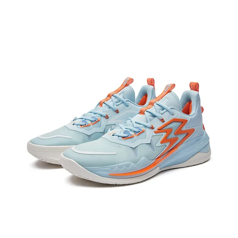 361° Big3 3.0 Salt Soda Cushioning Anti-Slip And Wear-Resistant Low-Top Performance Basketball Shoes Blue Orange-3