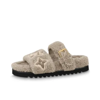 LOUIS VUITTON Paseo Comfort Slide Slippers Women's Light Brown