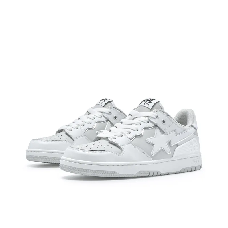 BAPE A BATHING APE Bape SK8 Sta White Silver Grey-4