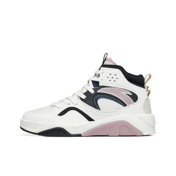 Anta Lieyan3.0 Anti Slip Wear Resistant High Top Skateboard Shoes Women's White Black Purple