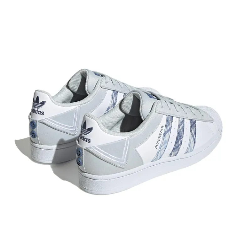 Adidas Originals Superstar 'White Gray Blue' Women's-3