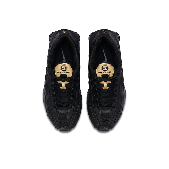 Nike Shox R4 Black Metallic Gold GS-3