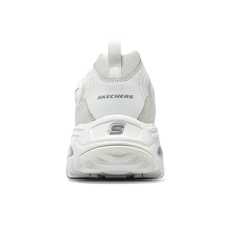 Skechers D'LITES 1.0 Breathable Lightweight Low Top Chunky Sneakers Men's White-4