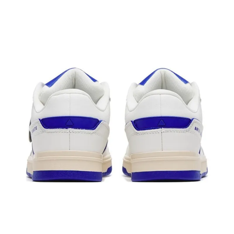 Anta AOYU Slip Resistant Shock Absorbers With Abrasion Resistant Properties Low Top Skateboard Shoes Men's White Blue-3