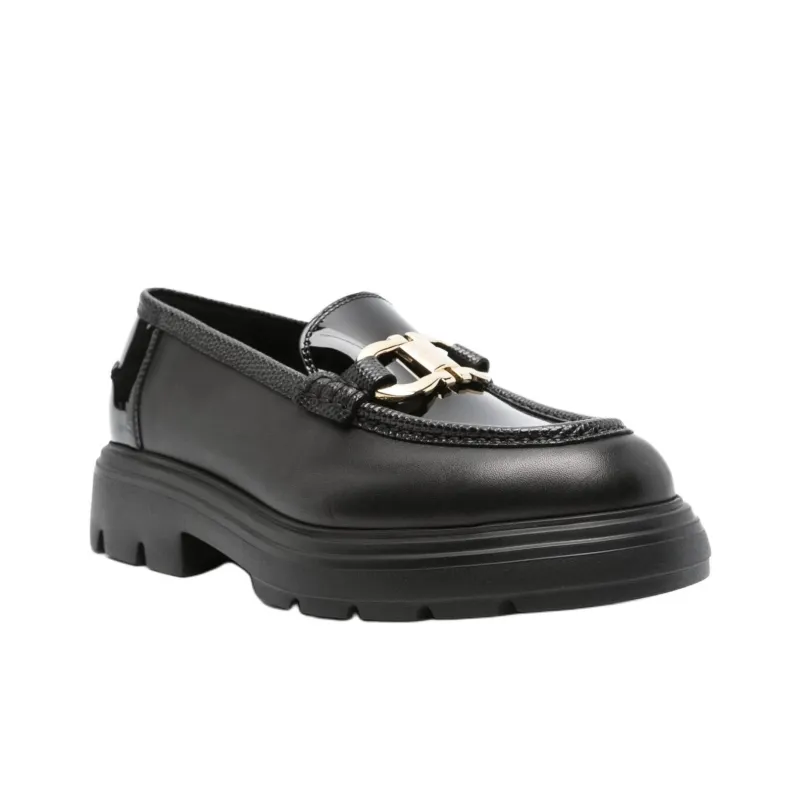 FERRAGAMO GANCINI Loafers Women's Black-2