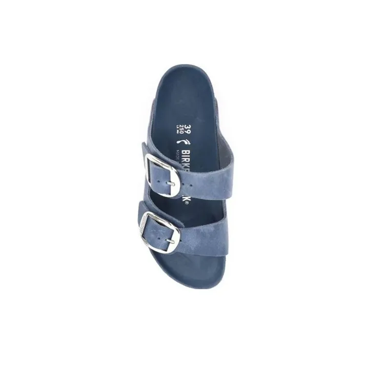 Birkenstock Arizona Big Buckle Rubber Sole Massage Antibacterial Quick Dry Slide Slippers Women's Blue-4