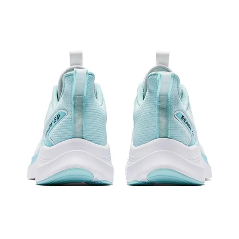 QIAODAN Light Speed 1.0 Cushioned Wear Resistant Water Resistant Low Top Running Shoes Men's White Blue-5