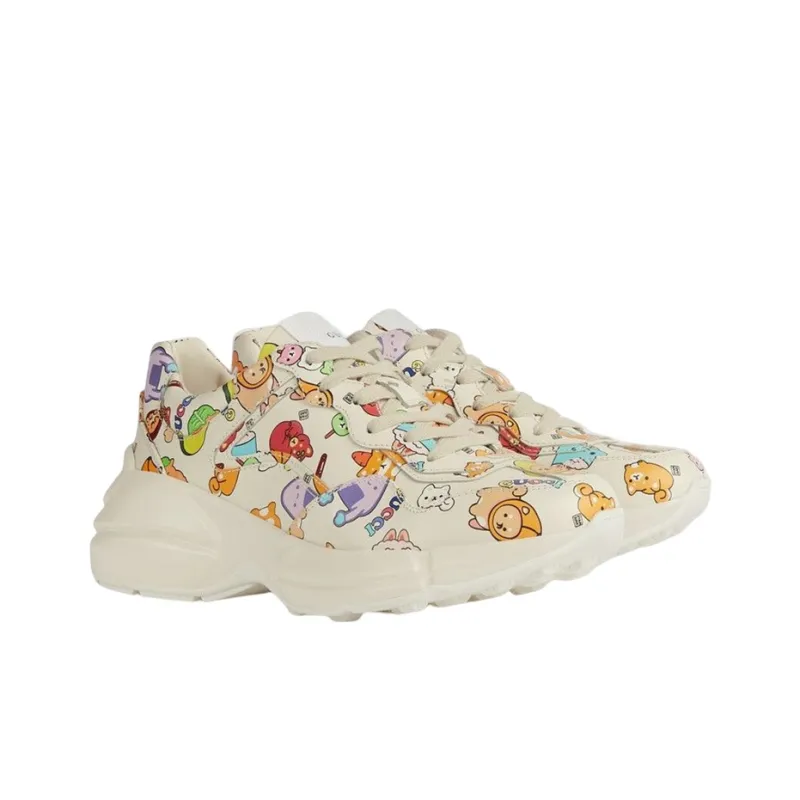 GUCCI Rhyton Low Top Sports Casual Shoes Women's Ecru-1