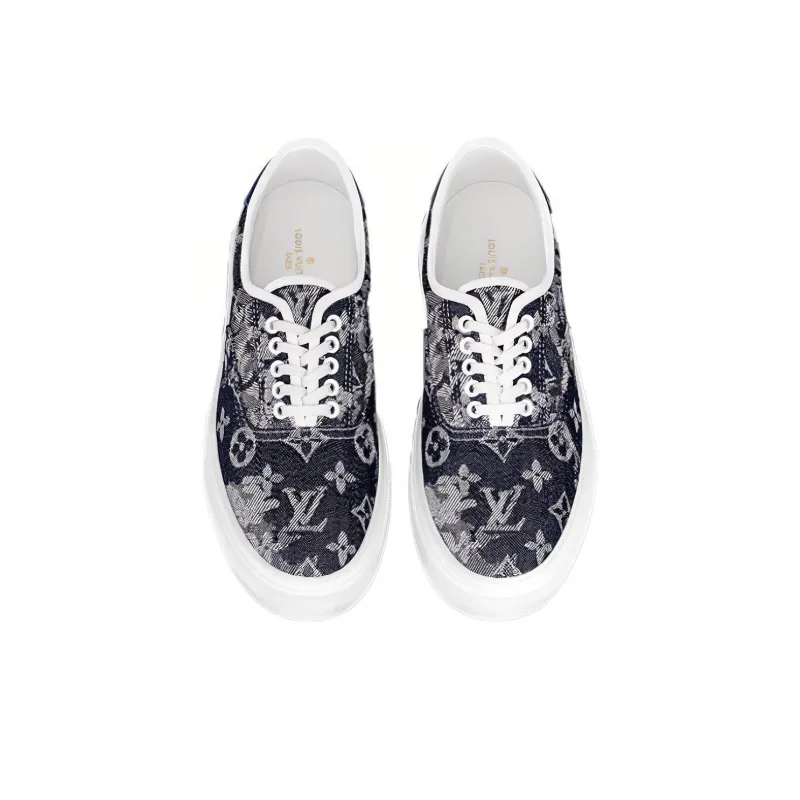 LOUIS VUITTON Trocadero Low Top Stylish Skateboarding Shoes Men's Blue-2