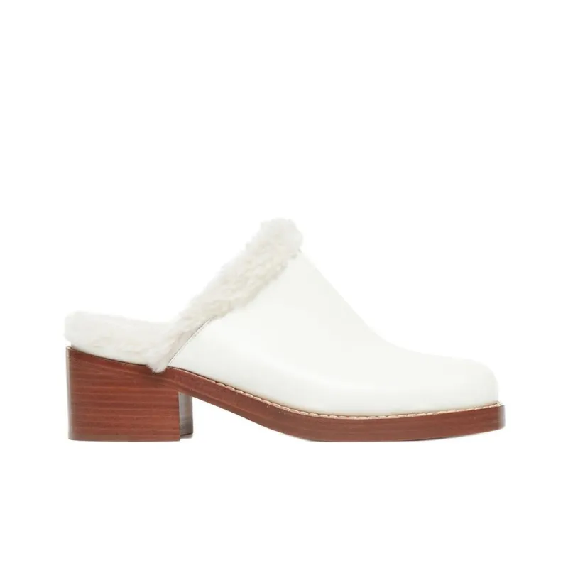 GABRIELA HEARST Closed Toe Slippers 5cm Women's White-1