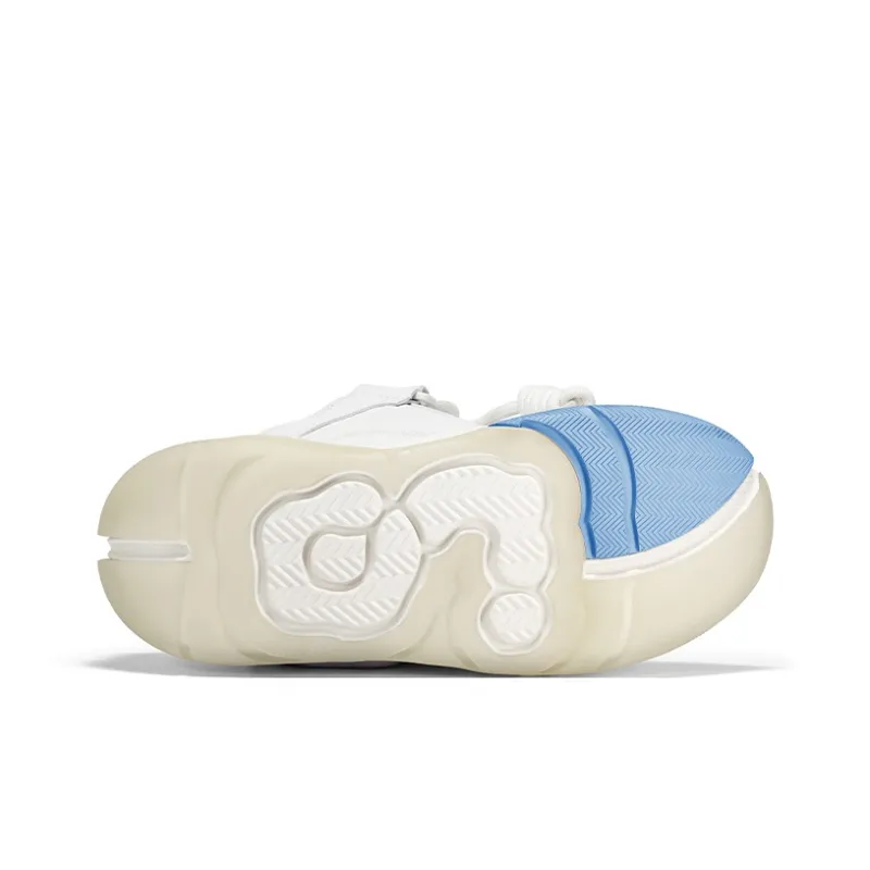 CN Skate Panda Anti-Slip And Wear-Resistant Lightweight Height Increasing Low-Top Skateboard Shoes Unisex White Blue-4