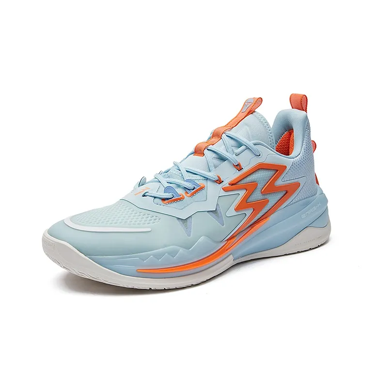 361° Big3 3.0 Salt Soda Cushioning Anti-Slip And Wear-Resistant Low-Top Performance Basketball Shoes Blue Orange-2